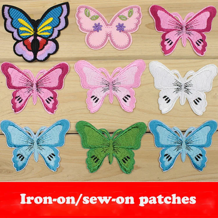 

Iron On/Sew On Patch Butterfly Designs Applique Embroidery Cloth Patches Sewing Accessaries