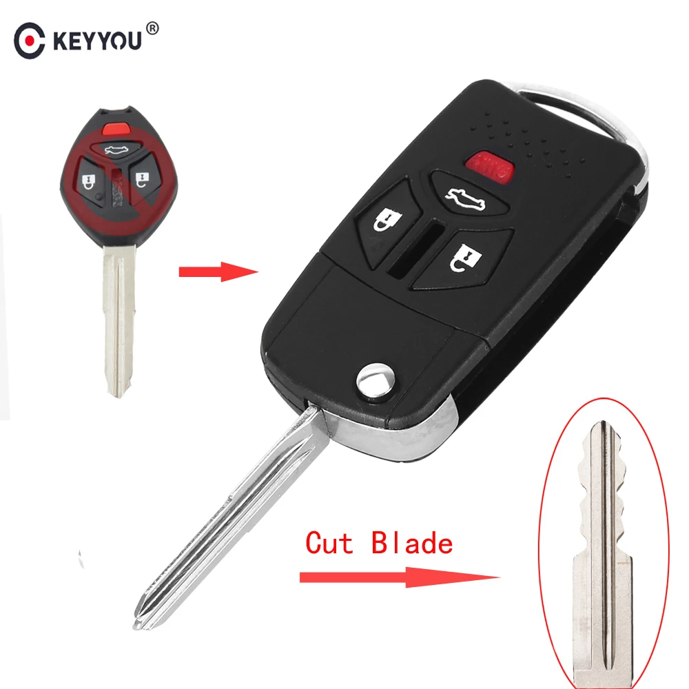 KEYYOU модифицированный складной Автомобильный Дистанционный флип чехол для