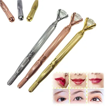 

Eyebrow Manual Pen Microblading Tattoo Machine For Permanent Makeup 3D Eyebrow Lip Embroidery Munsu Tebori With Crystal Diamond