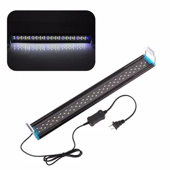 

New Ultrathin Aquarium Fish LED Light 4W/5W/6W/8W Underwater Fishbowl Tank Blue/White Lamp Lights With Extendable Brackets