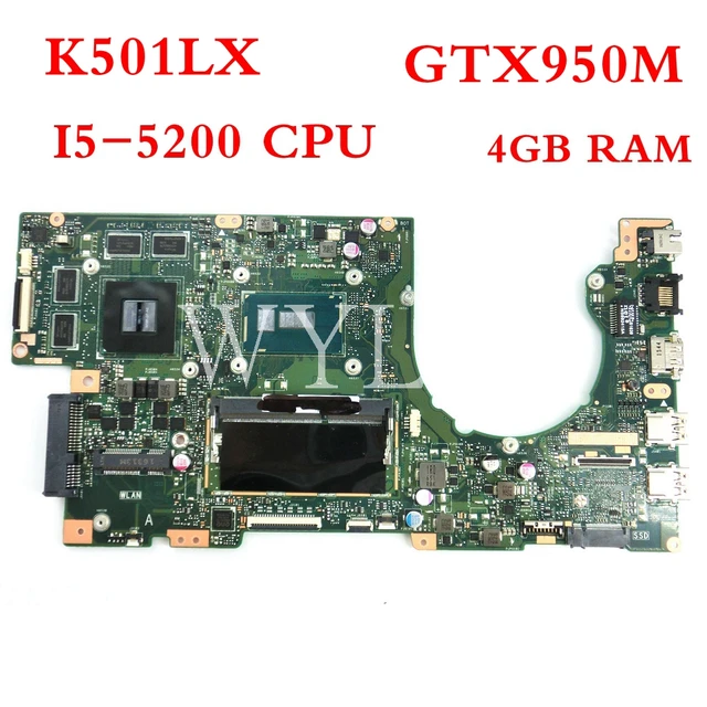 K501lx I5-5200cpu Gtx950m Laptop Mainboard For Asus K501lx K501lb K501l  Notebook Computer Motherboard 90nb08q-r00040 Tested - Laptop Motherboard -  AliExpress