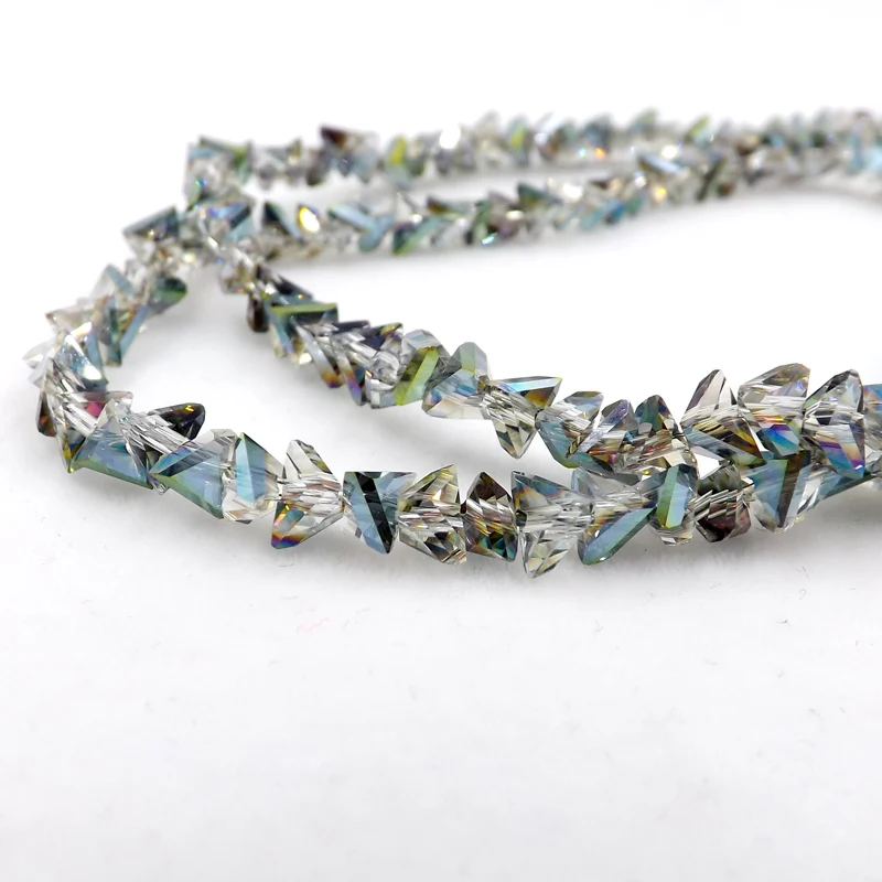New 6mm 100pcs Glass crystal Triangle beads Loose Special interval bead For DIY jewelry Making #101 | Украшения и аксессуары