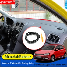 Автомобиль-Стайлинг анти-Шум Звукоизолированные пыле приборной панели автомобиля Лобовое стекло щеточное аксессуары для Volkswagen Polo 2009