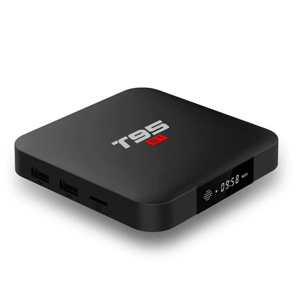 T95 S1 Amlogic S905W четырехъядерный 2G/16G Android 7 1 TV Box WiFi медиаплеер с MX3 L подсветкой Air
