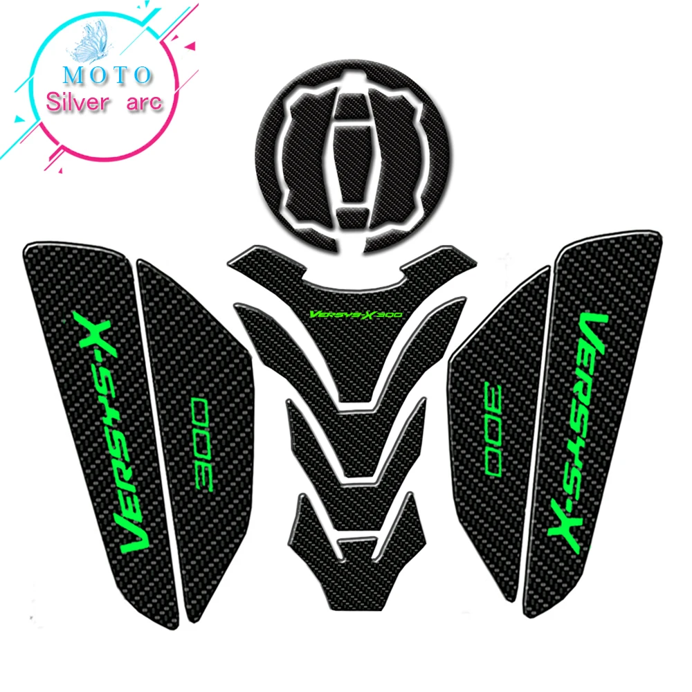 Аксессуары для мотоциклов 3D волокно наклейки Наборы Танк наклейка протектор Pad набор для Kawasaki Ninja Z650 Z900 Versys X300