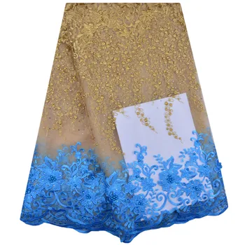 

2018 Latest Style Stones African Tulle French Lace Fabric Cheap Price Nigerian Wedding Lace Free Shipping For Women Dress 1241