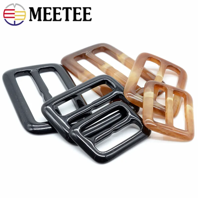 10 шт. Meetee 2,8/3,8/4,8 см с квадратными каблуками Пластик смолы пояс Пряжка для сумки женское платье куртка-ветровка, куртка «сделай сам» для одежды, аксессуары для декора F3-42