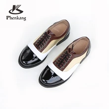 Броги из натуральной коровьей кожи; повседневные дизайнерские винтажные женские туфли на плоской подошве; женские оксфорды ручной работы; цвет черный, коричневый; с мехом