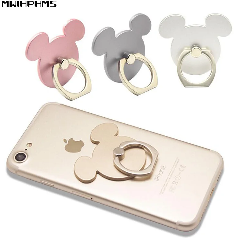 

Mickey finger ring buckle bracket 360 degree rotation lazy mobile phone holder universal for iphone 5 5s 6 77plus for samsung