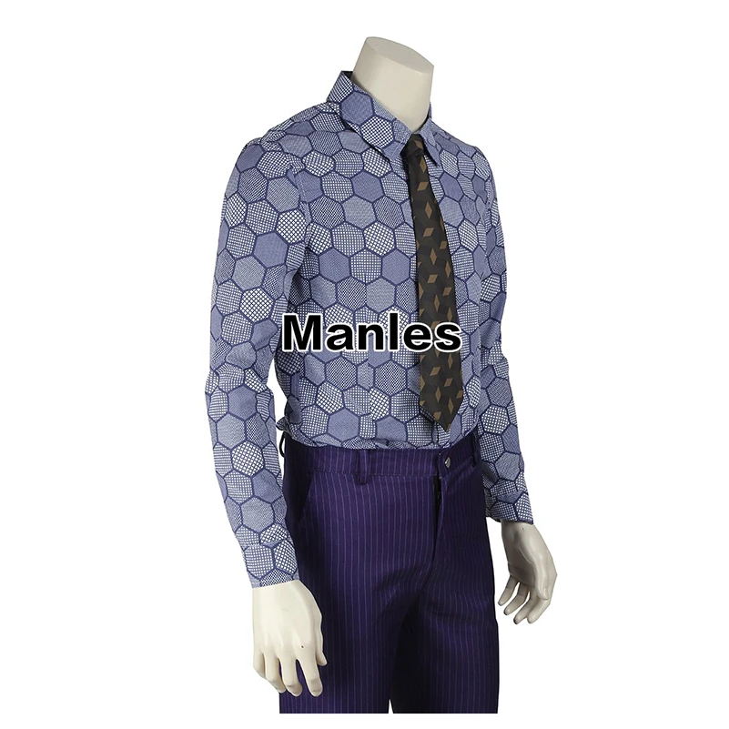 Batman Joker Cosplay Costume Batman The Dark Knight Joker Coat Shirt Pants Halloween Cosplay Costume Purple Jacket Movie Hero