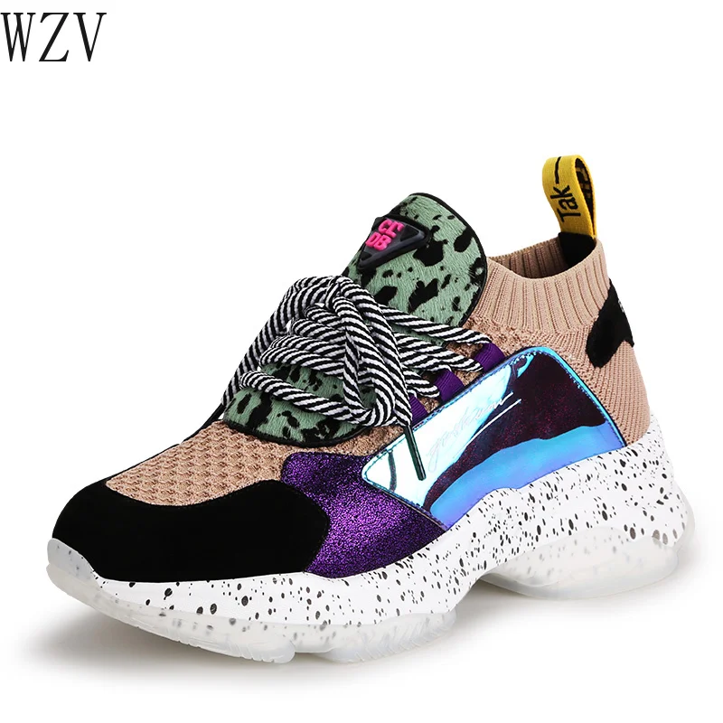 New 2019 Women Dad Clunky Shoes Spring Sneakers Lady Girls Genuine ...