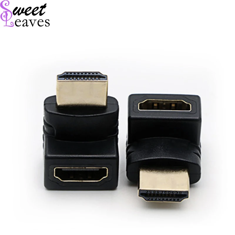 1pcs HDMI male to HDMI female Cable Adapter Converter 90 Degree angle