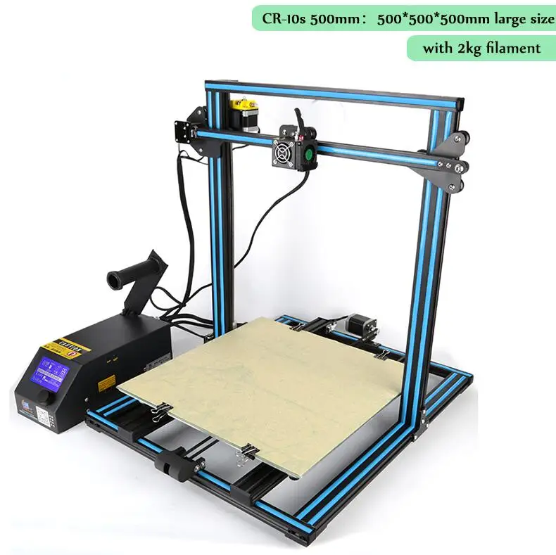 Легкая сборка CR-10 5S 3d принтер большой размер печати 500*500*500 мм с нитями+ горячая кровать+ 8 Гб sd-карта+ инструменты в подарок Creality 3D - Цвет: CR-10 5S with 2KG