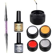 Лайнер для дизайна ногтей, гелевая ручка для ногтей, Базовое покрытие, набор для рисования, маникюрный набор для ногтей@ ME88