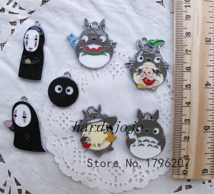 

10 Pcs Japanese anime Totoro Cartoon Charm Necklace/Bracelet/Earrings Pendants DIY Jewelry Making Accessories T-84