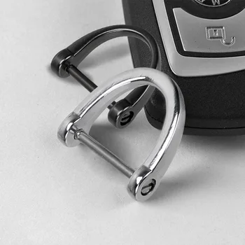 

Key Ring Classic Thick Rod Car Keychain Auto Accessories D Shape Horseshoe Key Holder Interior Accessories Car-styling