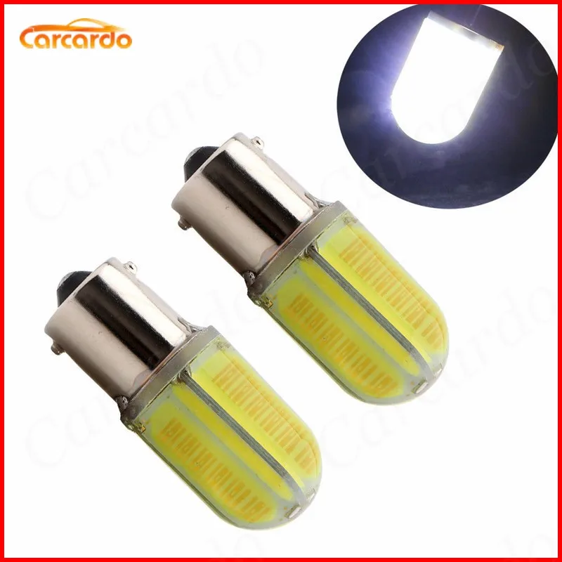 Silica Gel 1156 BA15S P21W 8LED Car Tail Bulb 360 Degree Shine COB Auto
