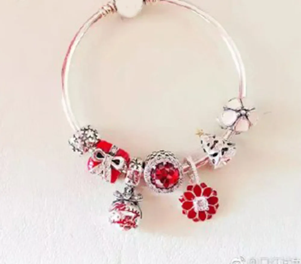 

925 Tree Bag Of The Present Mystery Flower Of Silver Daisy Esterlina Rubi Glamour Original Bracelet From The Holiday Present