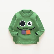 Новинка года, весенне-осенний Детский свитер с рисунком Больших Глаз для мальчиков детские свитера с длинными рукавами для мальчиков