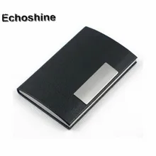 Популярный бизнес черный Карманный кожаный металлический бизнес ID кредитный держатель для карт Чехол кошелек подарок B10