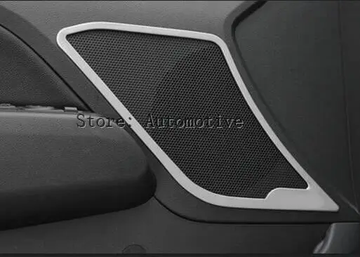 

4PCS FIT FOR HYUNDAI ELANTRA AVANTE 2016 2017 CHROME INTERIRO DOOR STEREO SPEAKER COLLAR COVER TRIM SURROUND BEZEL RING FRAME