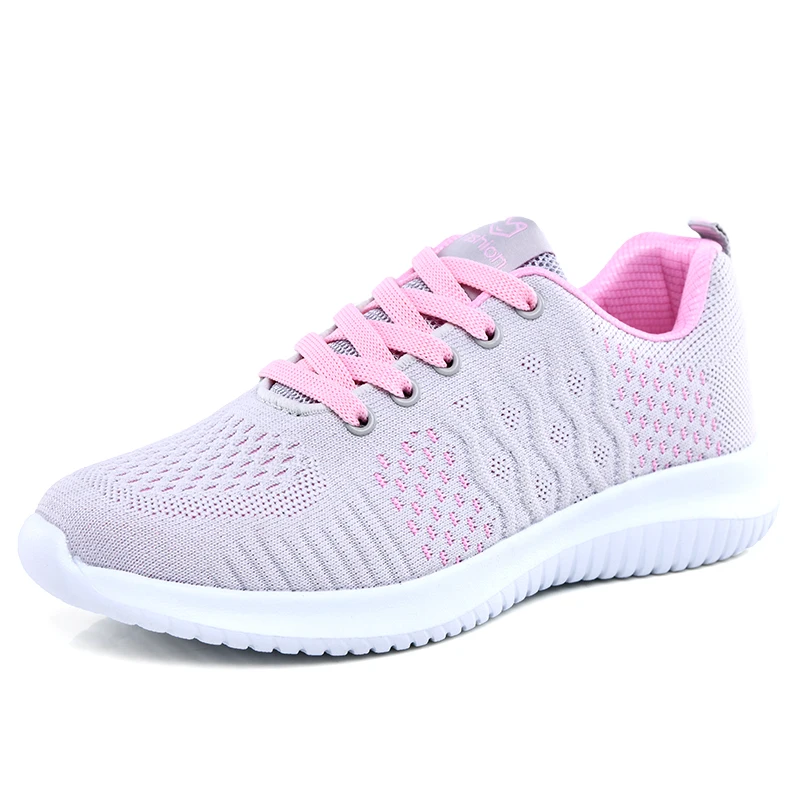 

Cheap 2019 New Arrival Woman Tennis Shoes Breathable Lady Brand Sports Shoes Female Light Soft Lace-up Outdoor Athletic Sneakers