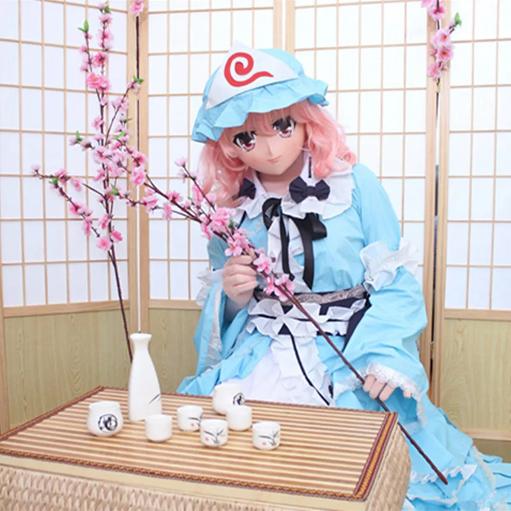 

(C2-035)Top Quality Handmade Female Silicone Rubber Full Face KIG Mask Cosplay Kigurum Anime Masks Crossdresser Doll Role Play