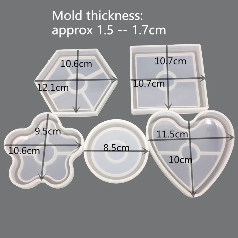 Бетонный поднос, силиконовая форма, шестигранники, круглая квадратная форма сердца, глина, цемент, горшок, основа, сделай сам, гипсовые ремесла, подставки, подсвечник, форма