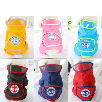 

Wholesale Fashion Polyester Pet Raincoat Four-legged Large Pocket Poncho Raincoat for Small and Medium Dog and Cat Pet Supplies