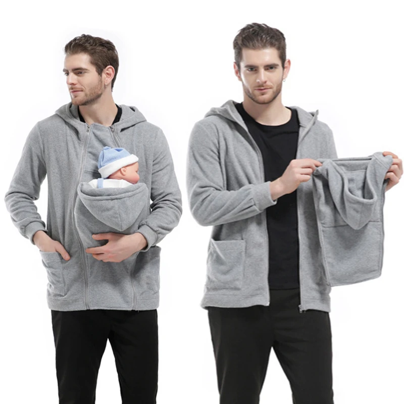 dad hoodie baby carrier