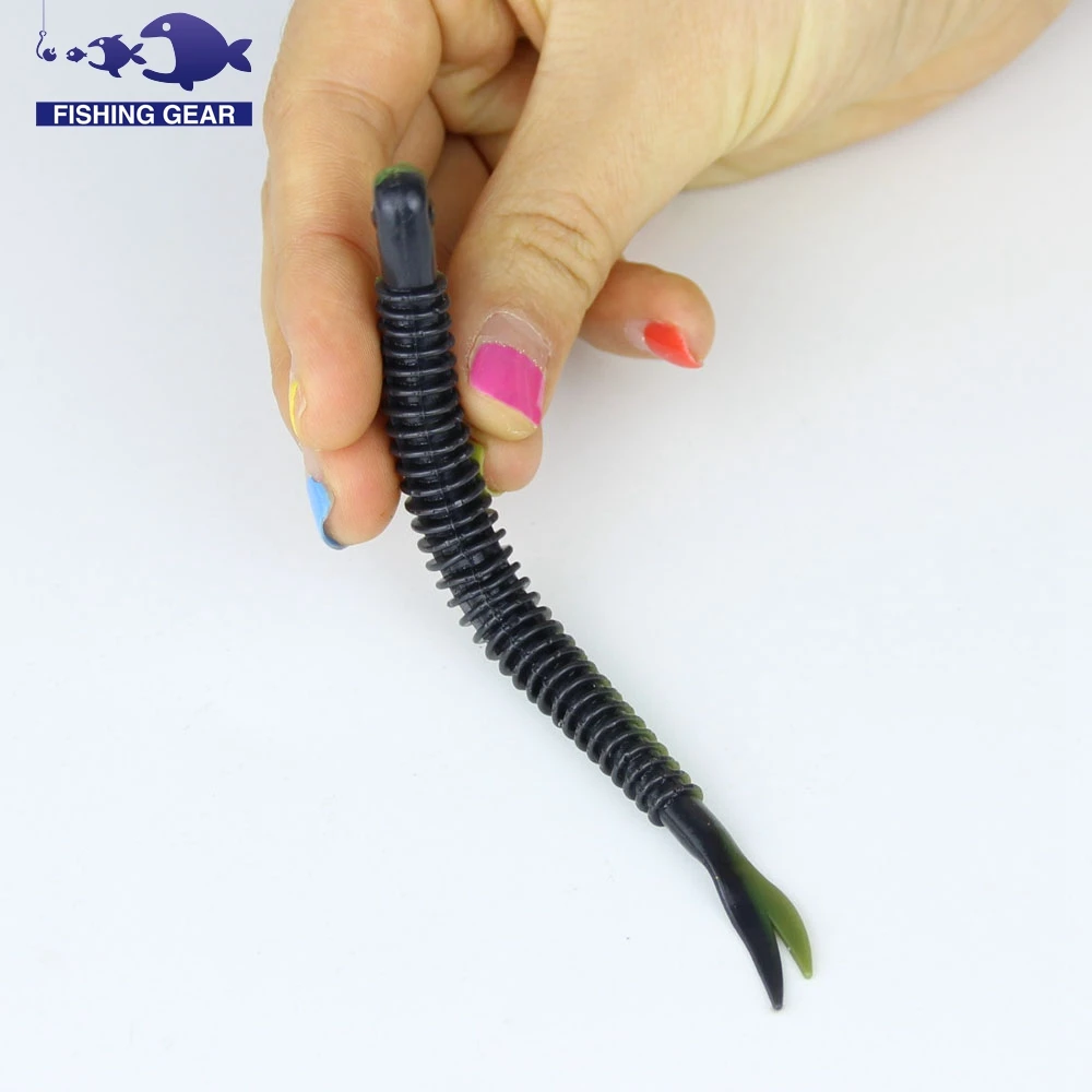 10pcs cheap fishing lures china 125mm 5g big soft silicon worm lures worm soft plastic saltwater