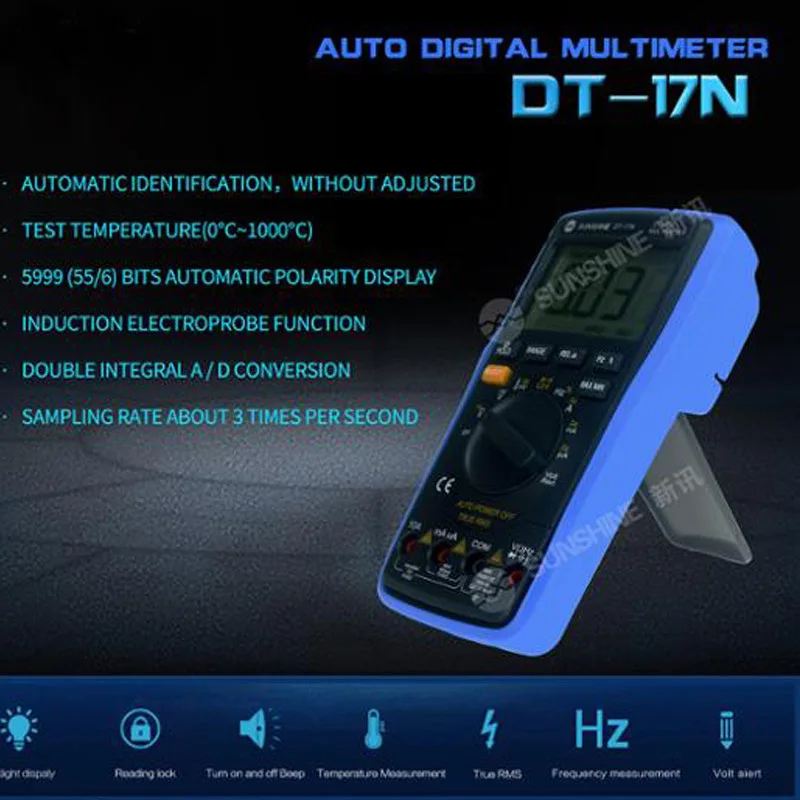 DT-17N Auto Range lcd display Multimeter Digital