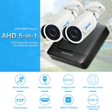 OWSOO 8CH видеонаблюдения Камера Системы 1080 P Hybrid 5-в-1 цифровой видео Регистраторы с 1080 P AHD Bullet Водонепроницаемая камера видеонаблюдения
