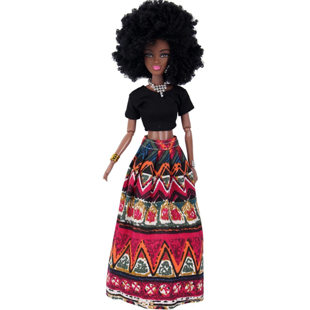 Baby Dolls For Girls Baby Movable Joint African Doll Toy Black Doll Best Gift Toy Hot