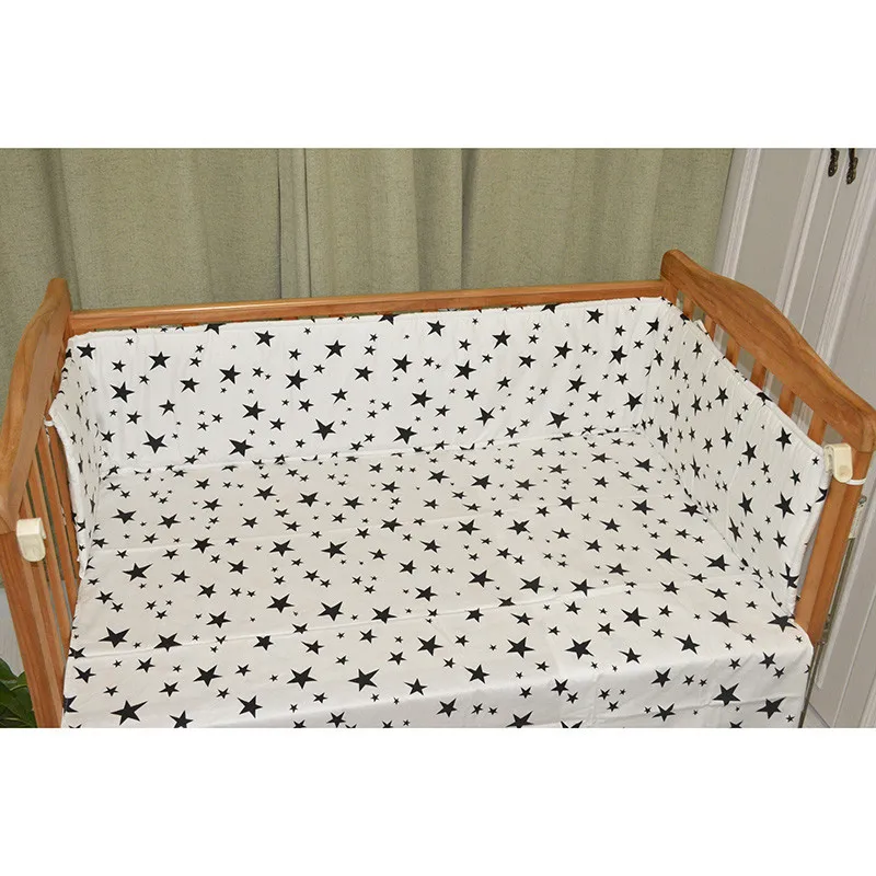 Нордические звезды дизайн детская кровать утолщенные бамперы цельная кроватка вокруг подушки защита для кроватки подушки новорожденных декор комнаты 180*29 см