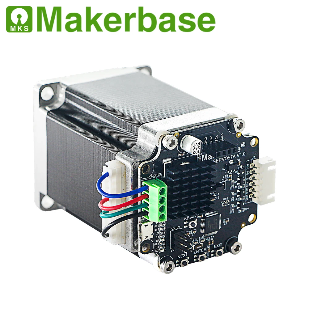 3D принтер замкнутый цикл серводвигателя NEMA23 MKS SERVO57A разработан Makerbase, который предотвращает потерю шагов