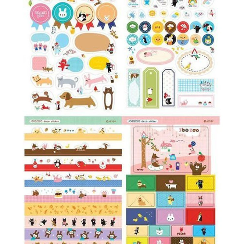 8 Sheets Scrapbook Lovely DIY Paper Craft Memo Pads Stickers Planner Calendar Book Cute Diary Sticker  Decoration