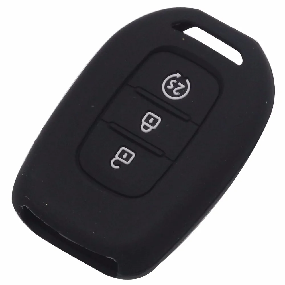 3 кнопки силиконовый дистанционный Брелок чехол для Renault Duster Sandero Logan Clio Captur Laguna