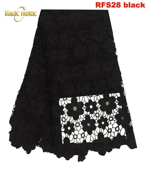 

African guipure lace fabric Nigerian cord water soluble lace fabric for summer dress and wedding RFS28