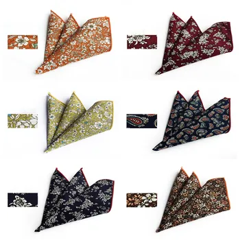 

Unique Design Quality Business Suit Accessories Pocket Towel Fashion Casual Paisley Jacquard Cotton Decorative Pocket Towel