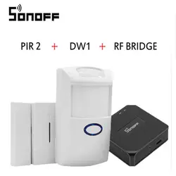 Sonoff 433 мГц РФ мост Wi-Fi двери, окна движения Сенсор DW1 Беспроводной детектор PIR2 433 сигнализации удаленного умный дом безопасности Системы
