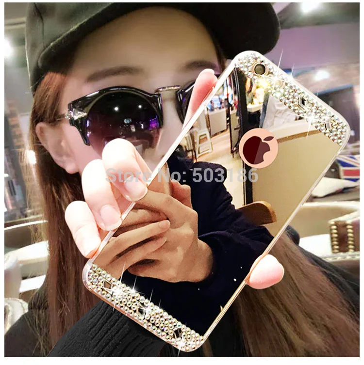 For Samsung Galaxy S6 S7 Edge S8 S9 S10 Plus Note 8 9 10 Diamond Mirror Soft Cover Rhinestone Case |