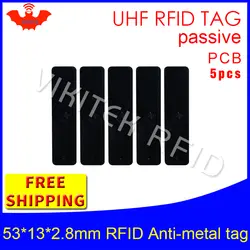 UHF RFID металлическая бирка 915 МГц 868 Alien higgs3 EPC 5 шт. Бесплатная доставка 53*13*2,8 мм небольшой прямоугольник PCB Смарт пассивный RFID метки