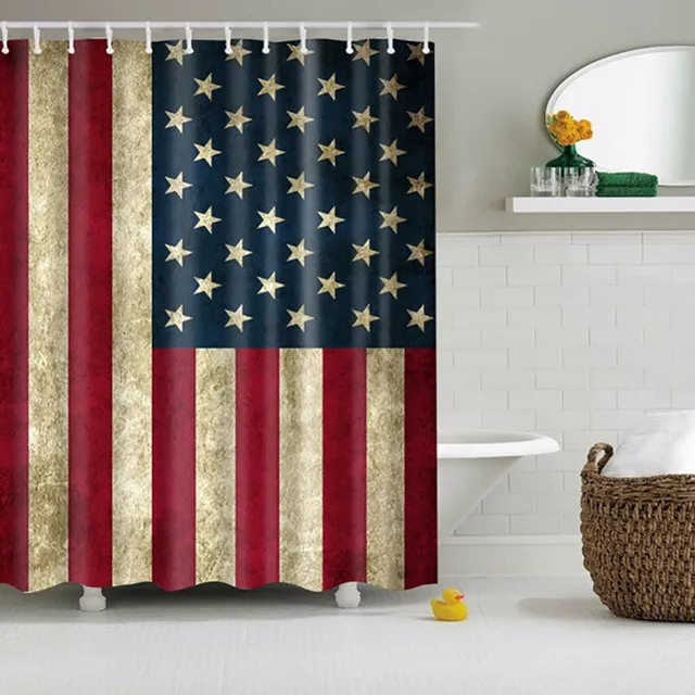 De bain Rideau De Douche USA Thème Salle De Bains Rideau Étanche ... De bain Rideau De Douche USA Thème Salle De Bains Rideau Étanche ...