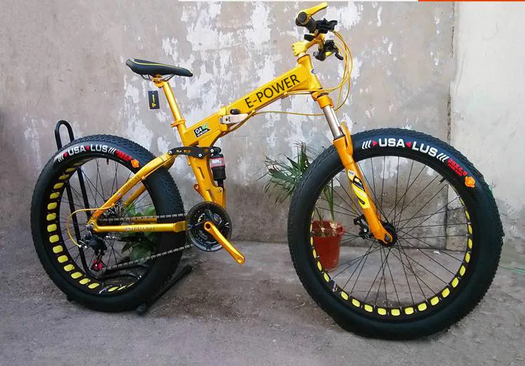 Cheap Kalosse aluminum alloy  folding Beach  bike  30 speed  26er  mountain bike  26*4.0 tires  M610   Snow mountain bicycle 3