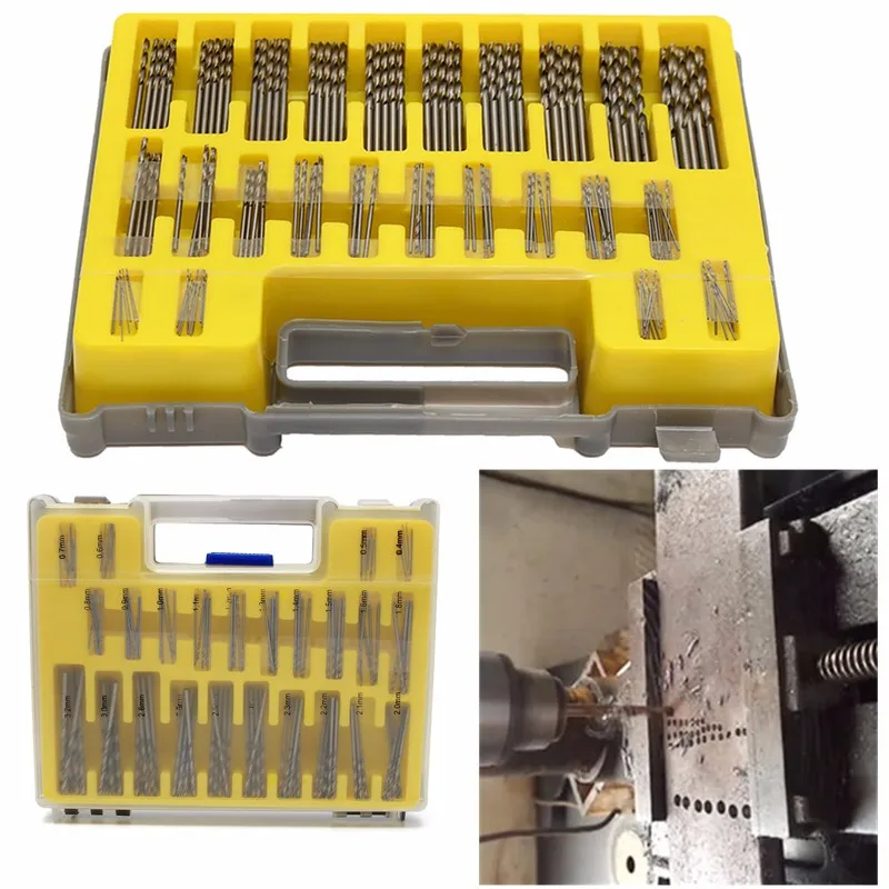 

150Pcs Mini Micro Power High Speed Steel Drill Bit Twist Kits Set 0.4-3.2mm Accessories Wood Drilling  VEM41 T63
