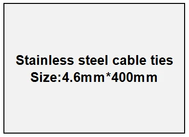 Кабельные стяжки из нержавеющей стали, металлические 10 шт., 4,6 мм, шариковый замок, самофиксирующаяся стяжка на молнии, ремни для выхлопа тепла, аксессуары для индукционной трубы - Цвет: 4.6x400