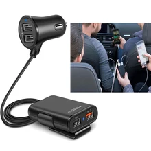 Powstro расширение заднего сиденья автомобильное зарядное устройство 52 Вт+ 2.4A+ 3.1A 4 автомобильное usb-устройство для зарядки телефона для iPhone8 X XS XR iPad samsung S8 S9xiaomi