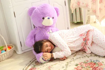 

80cm lavender teddy bear plush toy, doll , throw pillow , birthday gift b9052