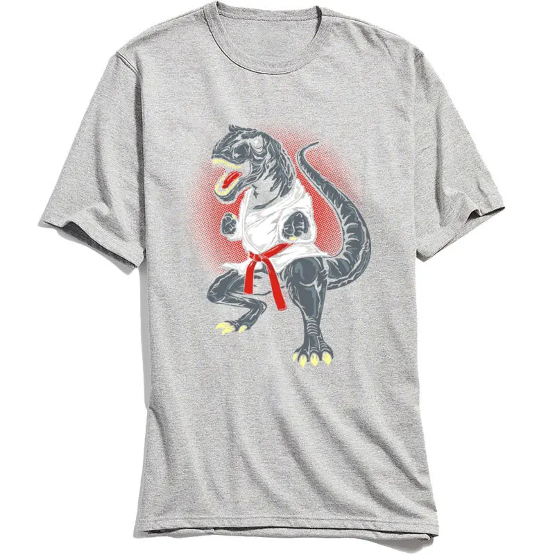 Pure Cotton Man Short Sleeve KARA T-REX T Shirt Unique Tops Shirt On Sale Normal Crew Neck Tee Shirts Top Quality KARA T-REX grey